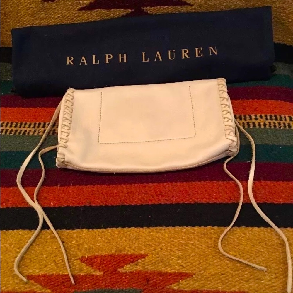 RALPH LAUREN Collection Western Line Clutch Bag Copper Silver Turquoise RARE! - Picture 3 of 8